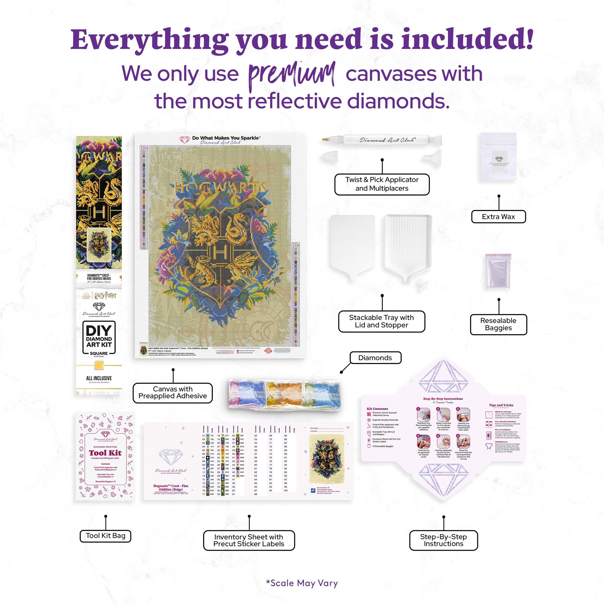 DIAMOND ART CLUB Hogwarts Crest - Fine Oddities Diamond Painting
